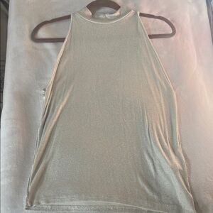 Zara Silver Halter Top